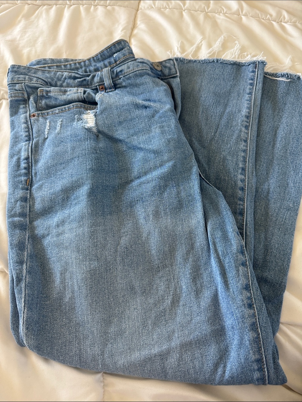 Old Navy Women's Light Blue High-Rise OG Straight-Leg Jeans